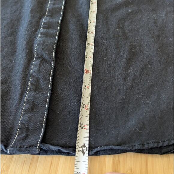 & Other Stories Black Cotton/Linen Topstitched Utility Shirt Mini Dress, size 10 - Picture 5 of 10